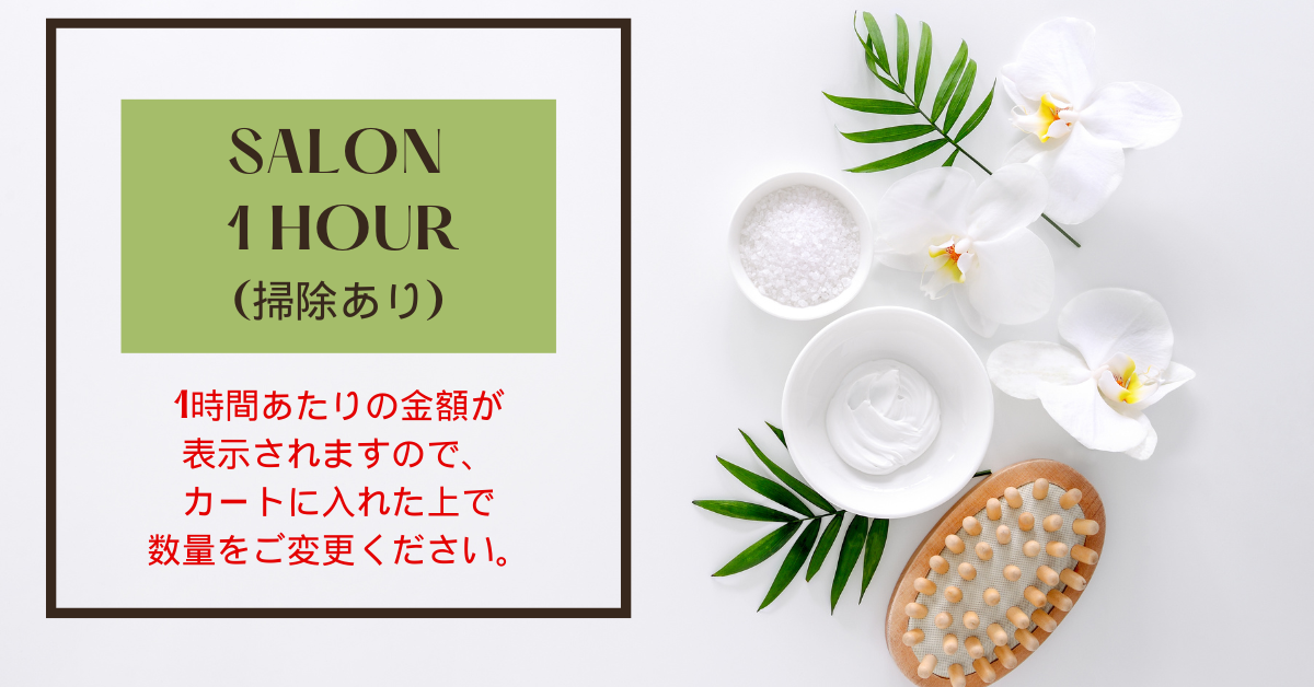 サロン利用:1時間(掃除あり)
